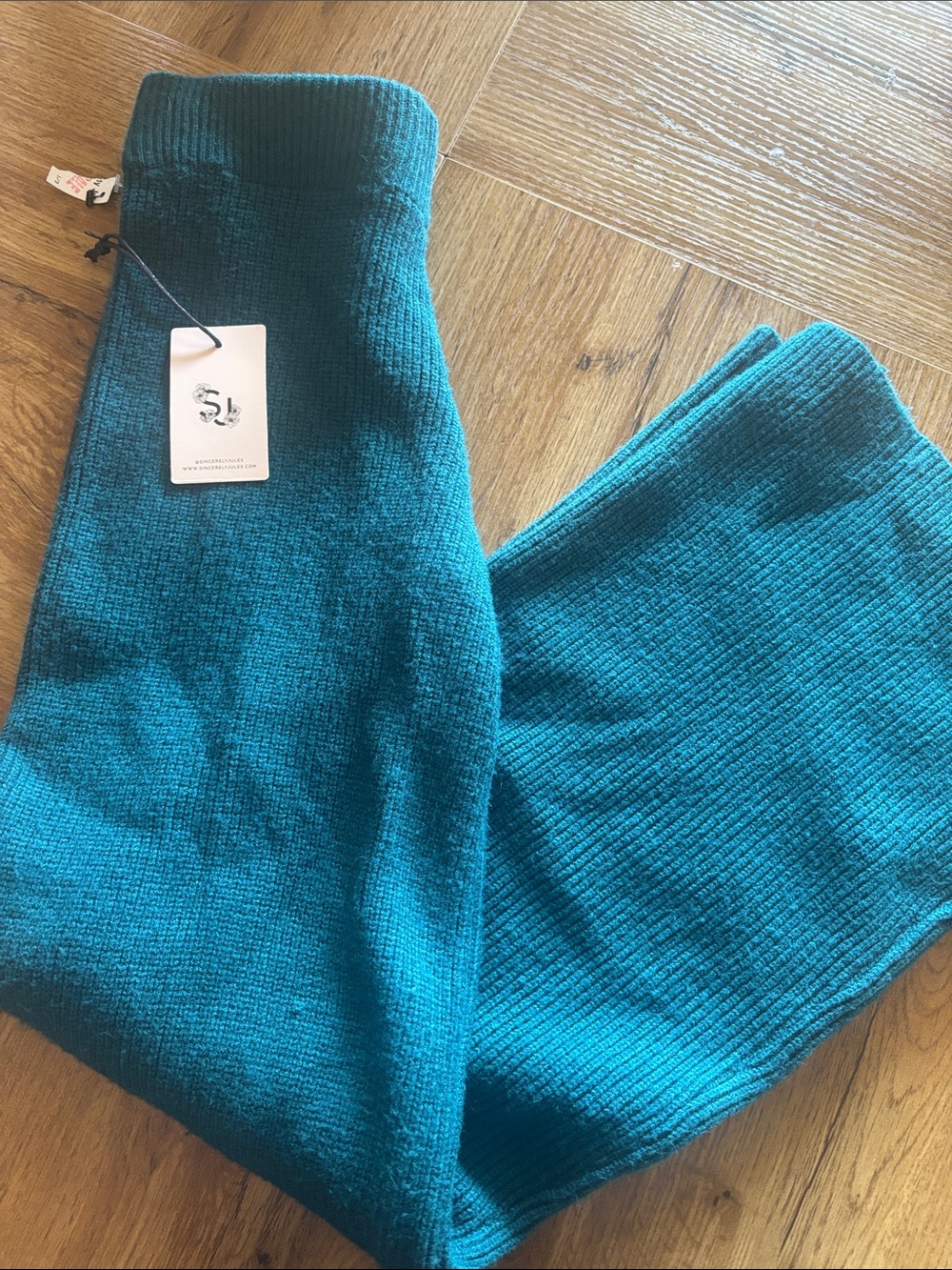 Teal Knit Pants